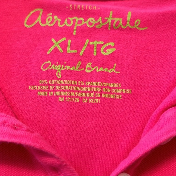 Aeropostale shirt sleeve pink polo KidsXL - Picture 2 of 3